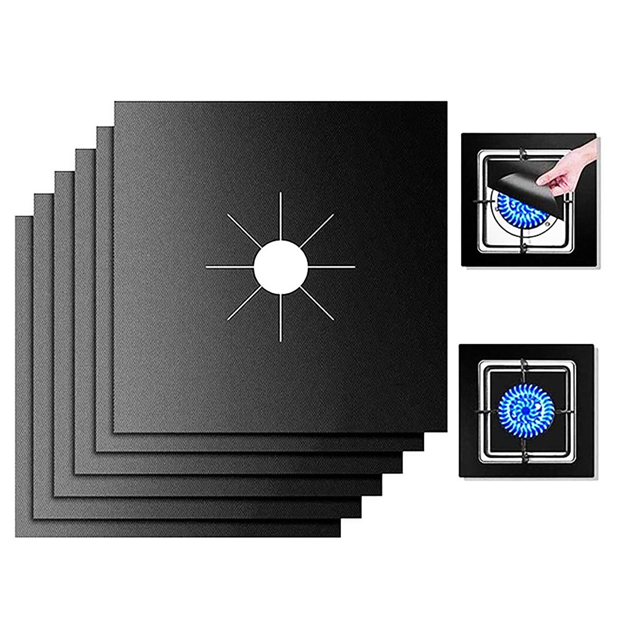 Commercial Kitchen Burner - 4 Piece Gas Stove Protector Cooker