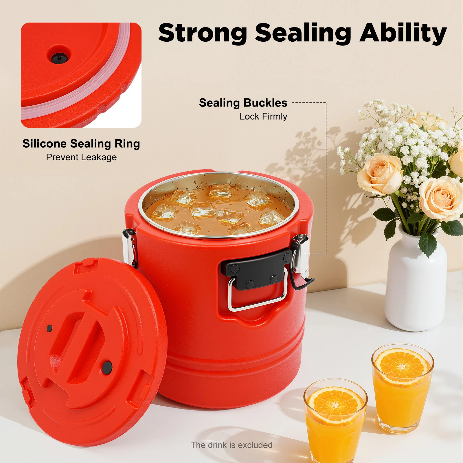 Commercial Kitchen Quart Containers - NEW 15L/15.85 Quart Energy-Saving Insulated Soup
