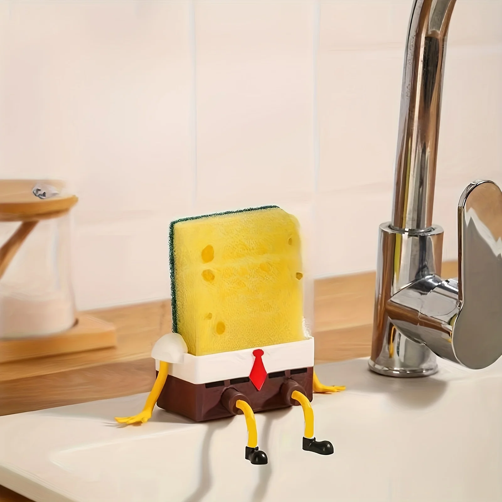 Commercial Kitchen Shed - 1pc Cartoon Sponge Drain Rack -