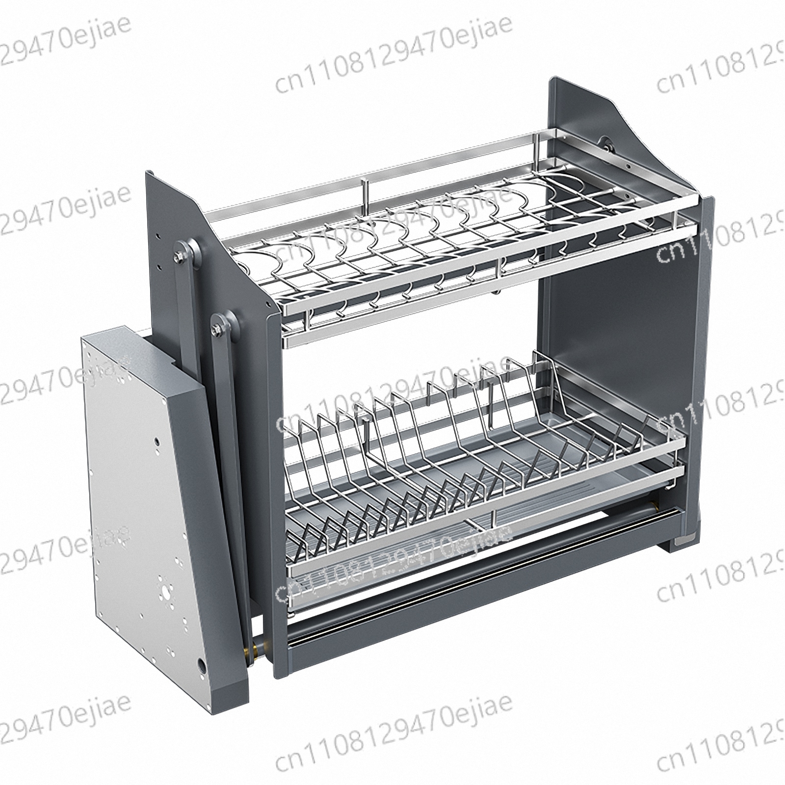 Commercial Kitchen Shed - AngelParticle Smart Pull-Down Dish Rack –