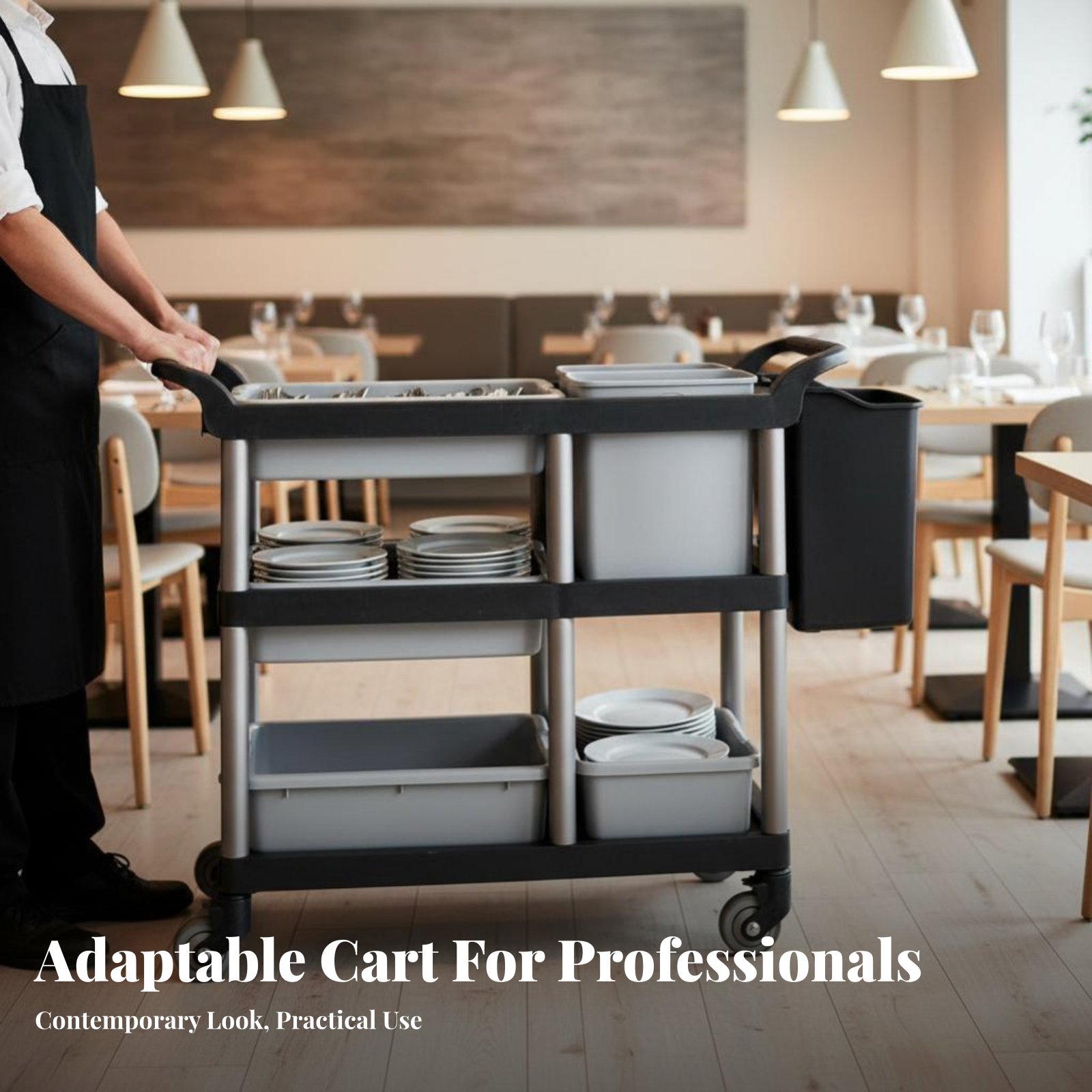 3-Tier Food Trolley Quiet Cast - Commercial Kitchen Utensils recensione e prezzo