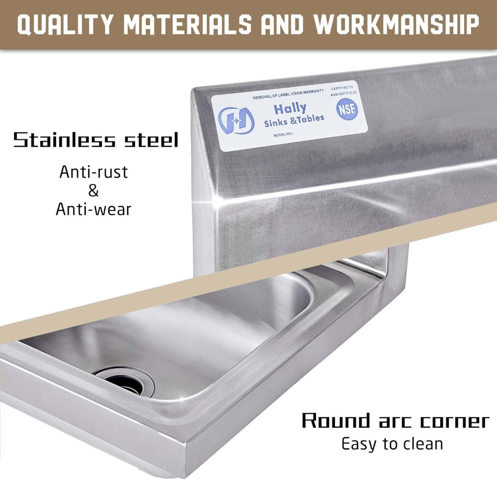 Commercial Wall Mount Hand Bas - Commercial Kitchen Sink recensione e prezzo