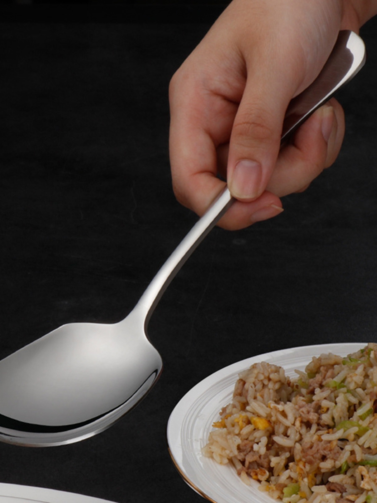 Large Stainl Steel Serving Spo - Commercial Kitchen Utensils recensione e prezzo