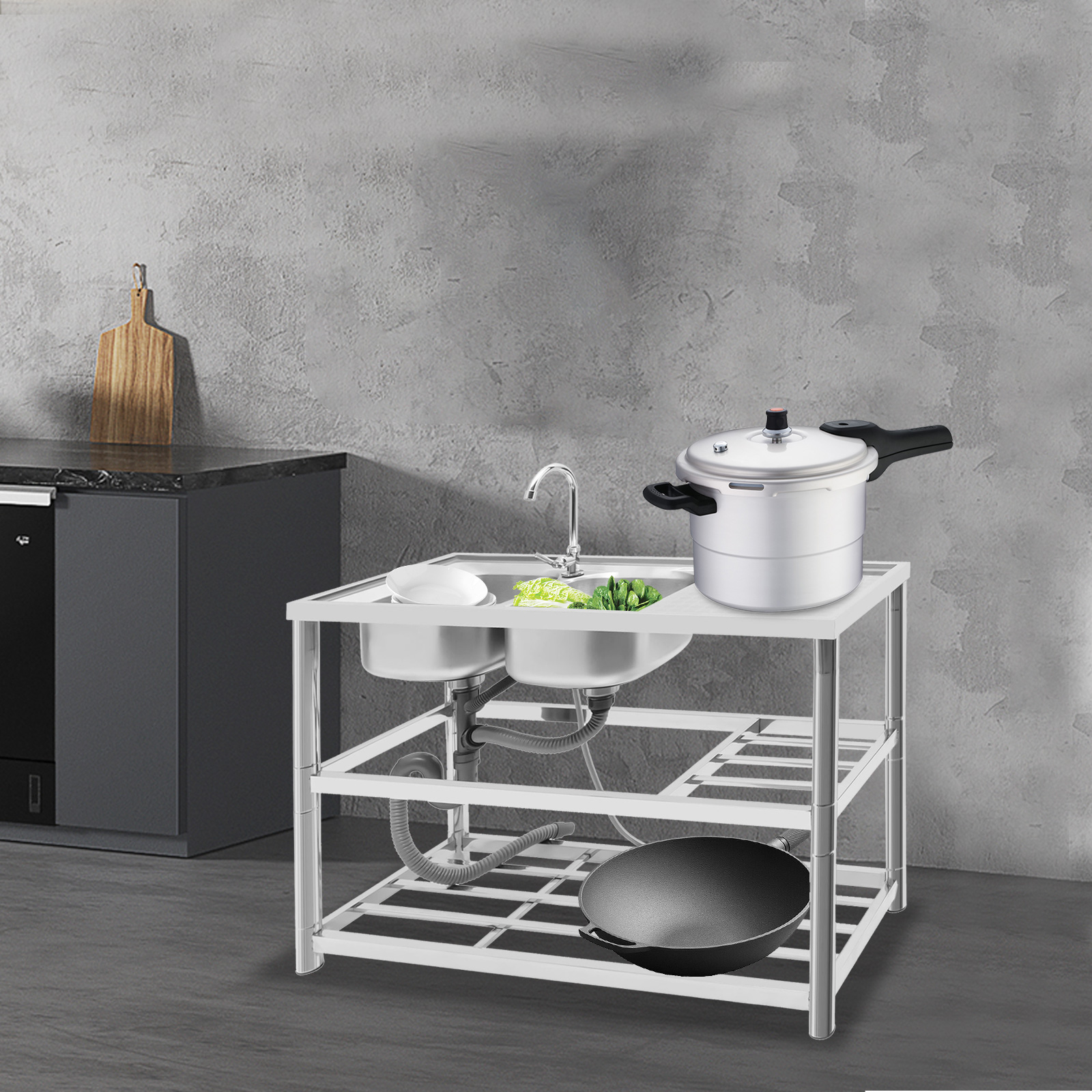 Freestanding Stainless-Steel 2 - Commercial Kitchen Sink recensione e prezzo