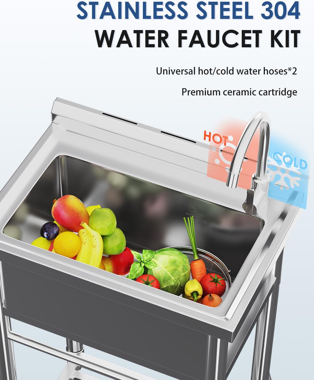 Stainless Steel Utility Sink,  - Commercial Kitchen Sink recensione e prezzo