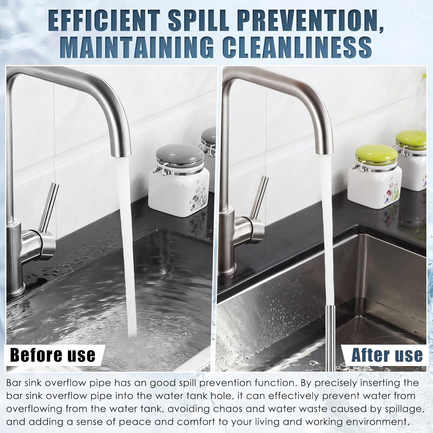 4 Pcs Universa Bar Sink Overfl - Commercial Kitchen Sink recensione e prezzo