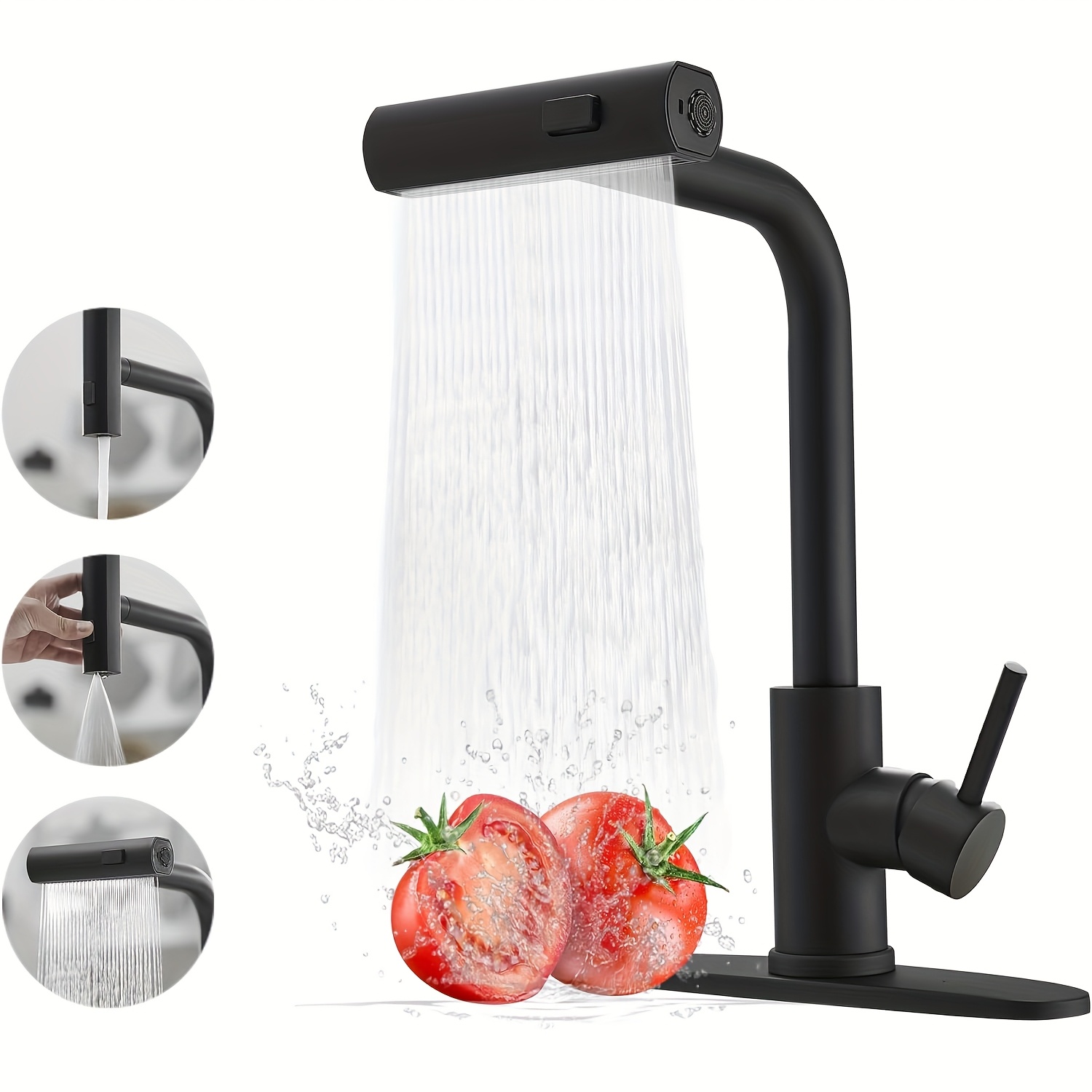1 PC Black Kitchen Faucet With - Commercial Kitchen Utensils recensione e prezzo