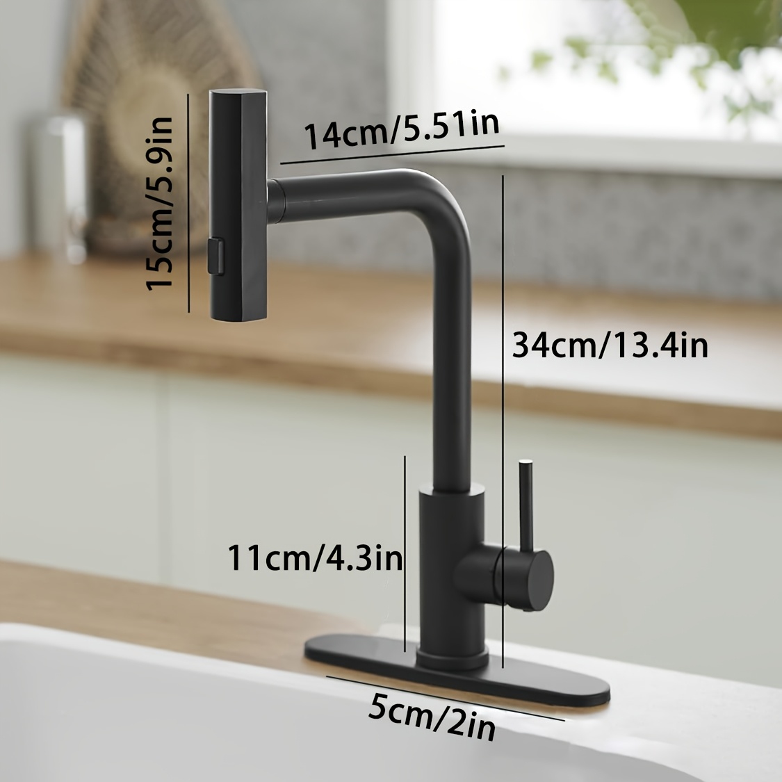 1 PC Black Kitchen Faucet With - Commercial Kitchen Utensils recensione e prezzo