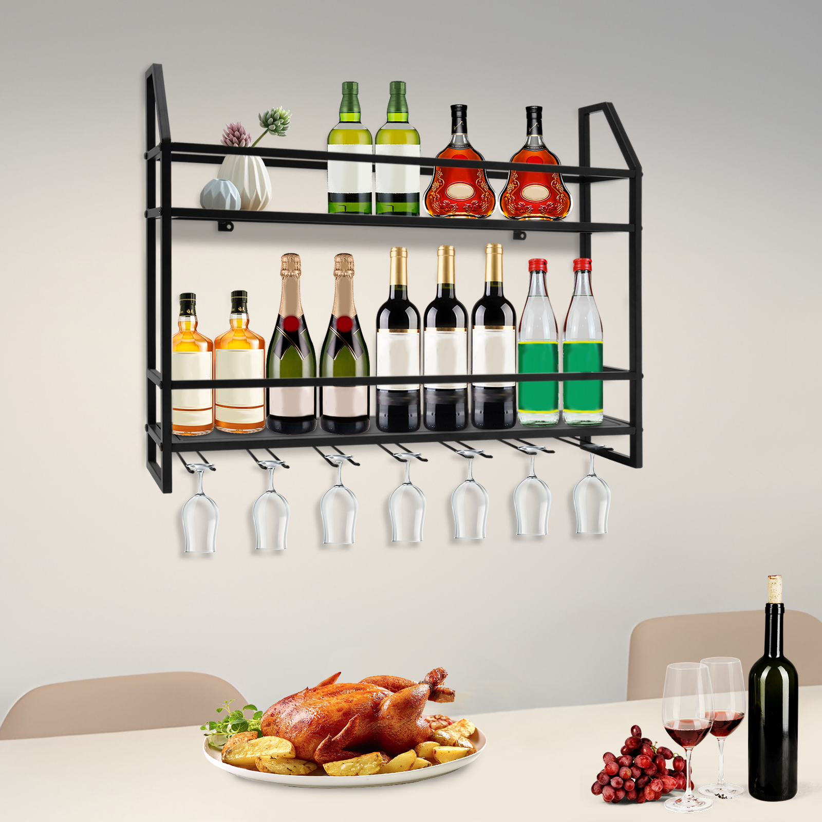 Double-layer Wine Rack Wall-Mo - Commercial Kitchen Shed recensione e prezzo