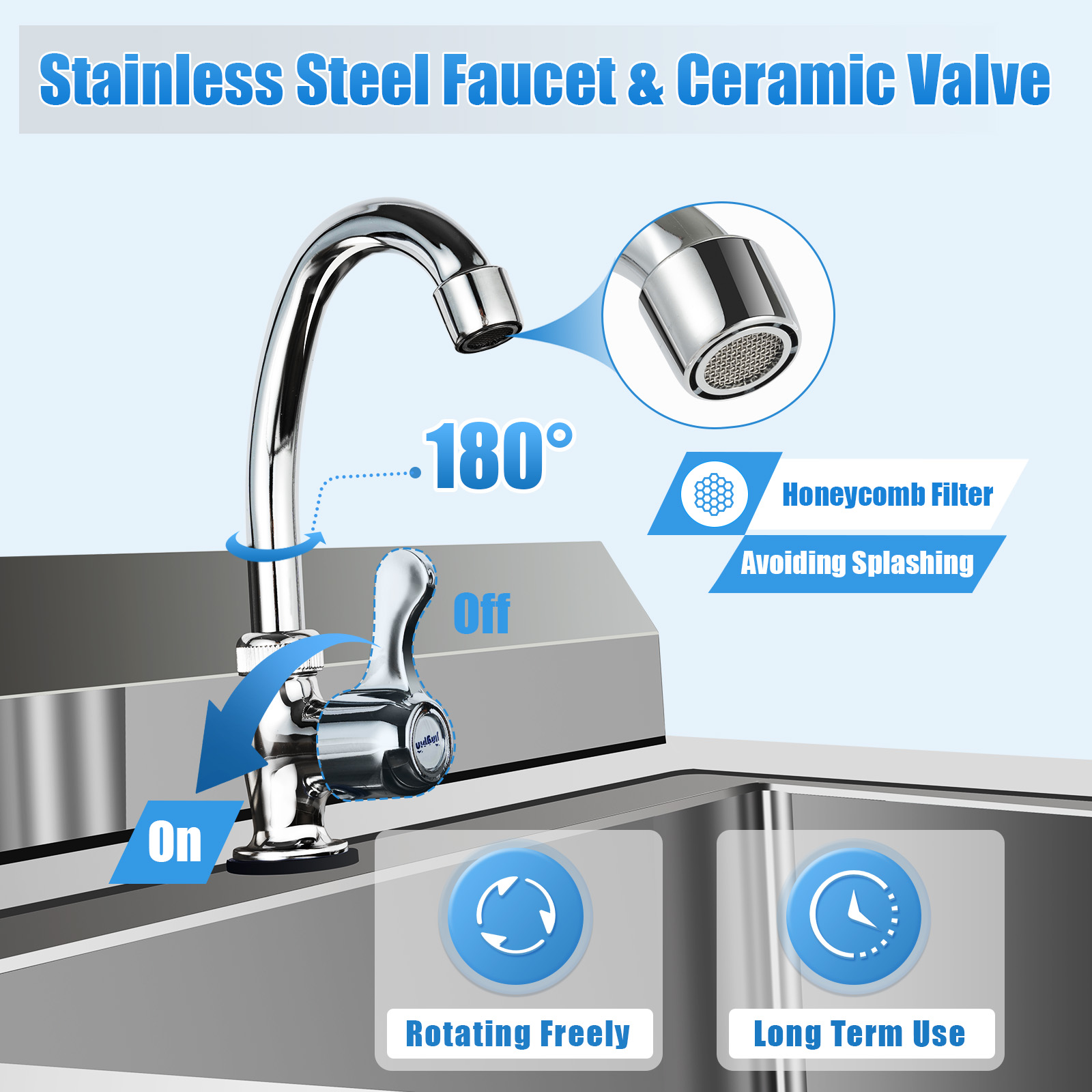 1 Compartment Commercial Kitch - Commercial Kitchen Sink recensione e prezzo