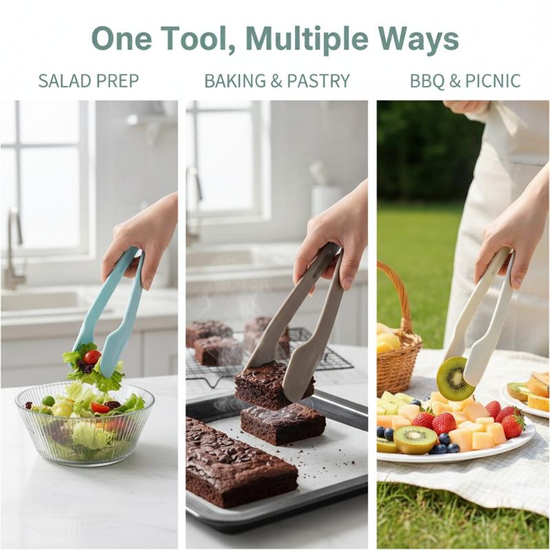3pcs Plastics Food Tongs NonSl - Commercial Kitchen Utensils recensione e prezzo