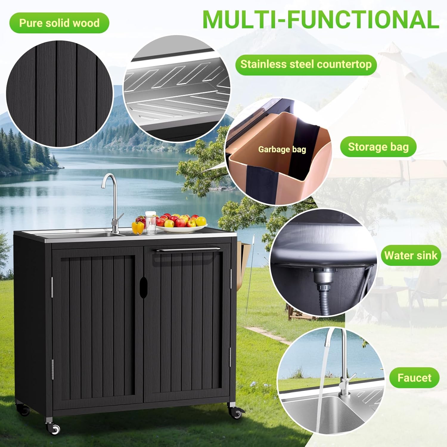 Outdoor Kitchen Island with 30 - Commercial Kitchen Sink recensione e prezzo