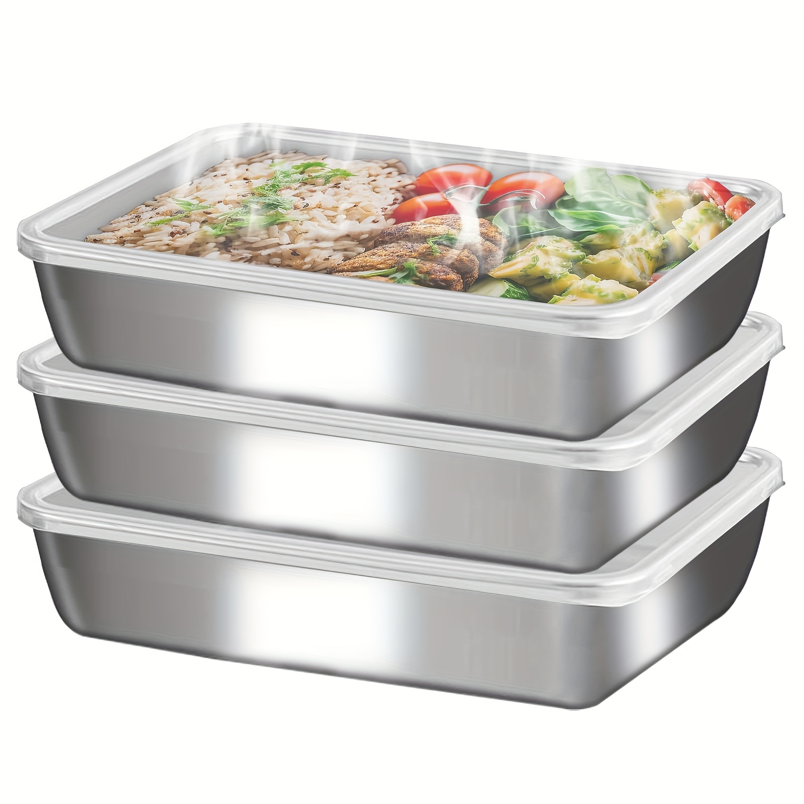 3pcs Stainless Steel Food Cont - Commercial Kitchen Setup recensione e prezzo