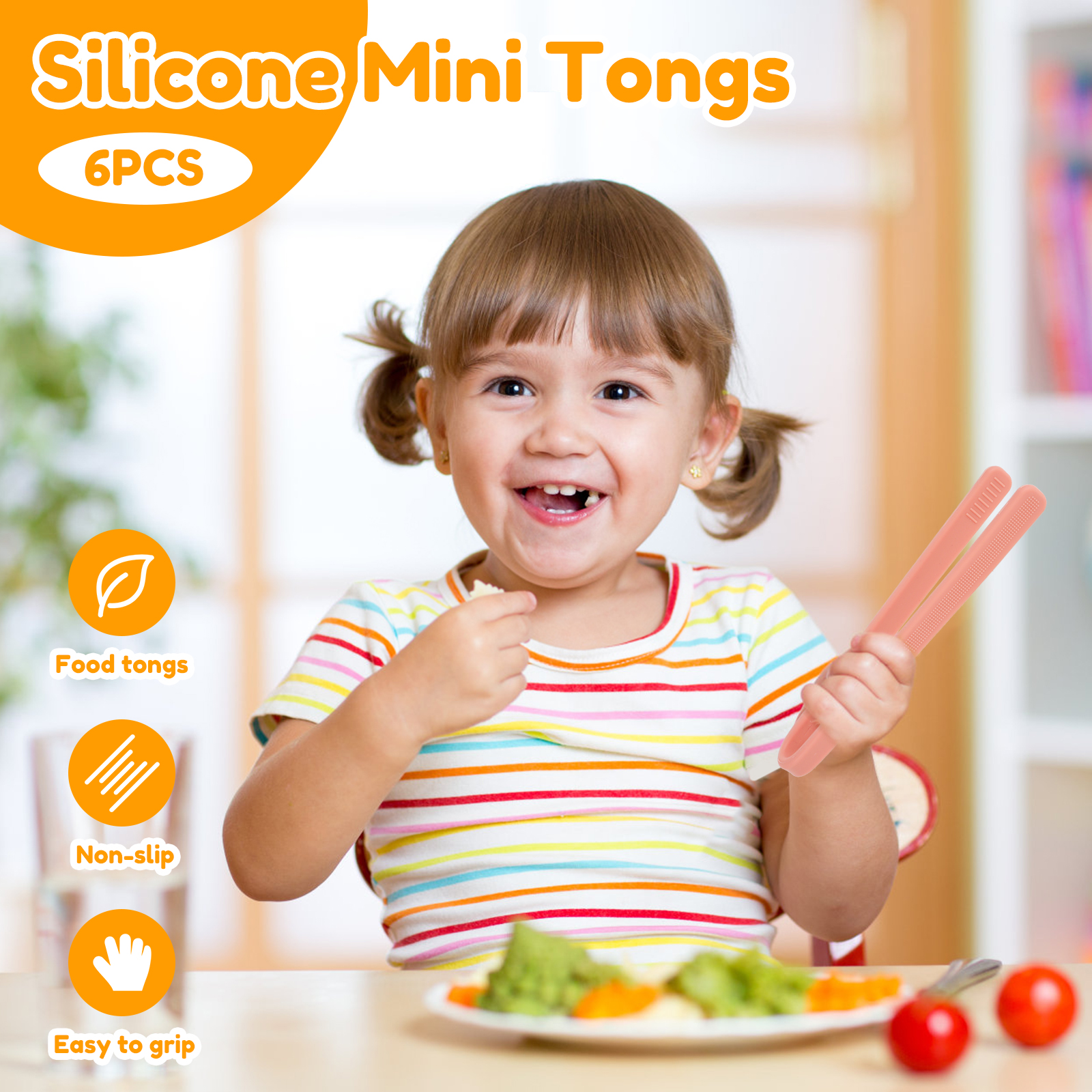 6Pcs Silicone Tongs Portable S - Commercial Kitchen Utensils recensione e prezzo
